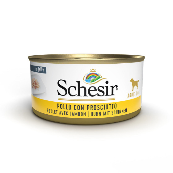 Schesir Dog Food: Chicken with Ham, 150g