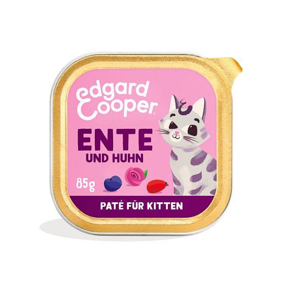 E&C Feline Kitten Canard et Poulet avec des Myrtilles 85gr