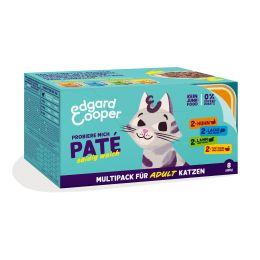 E&C Feline Adult Paté Poulet, Saumon, Agneau, Dinde Multipack 8x85gr