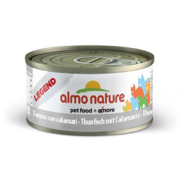 Nourriture pour chat Almo en boite de 70gr au thon et calamars.
