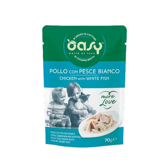 Oasy Sachet Poulet Poisson Blanc 70gr