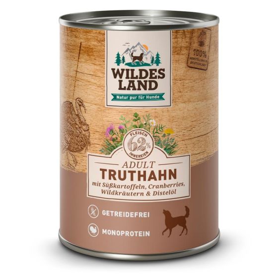 Wildes Land Boite Adult Dinde Patate douce 6x400g