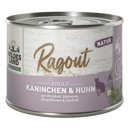 Wildes Land Fel Adult Ragout Lapin & Poulet 6x 180g