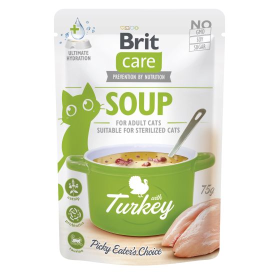 Brit Care Cat Feline Adult Soup with Turkey 15x75gr