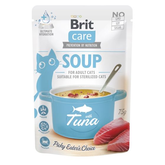 Brit Care Cat Feline Adult Soup with Tuna 15x75gr