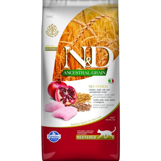 Farmina Cat Ancestral Neutered Chicken, Spelt & Pomegranate 5kg