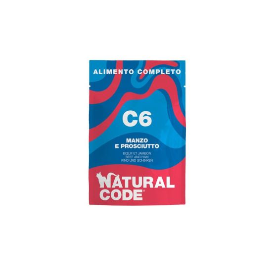 Natural Code Sachet C6 Bœuf Jambon 70gr