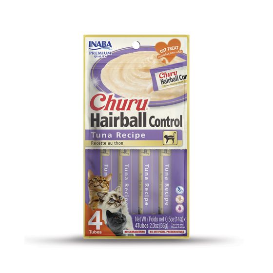 Inaba Churu Hairball Tuna 4x14gr