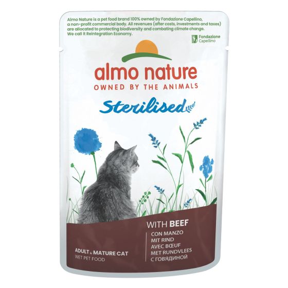 Almo Cat Sterilized Beef Sachet 30x70gr