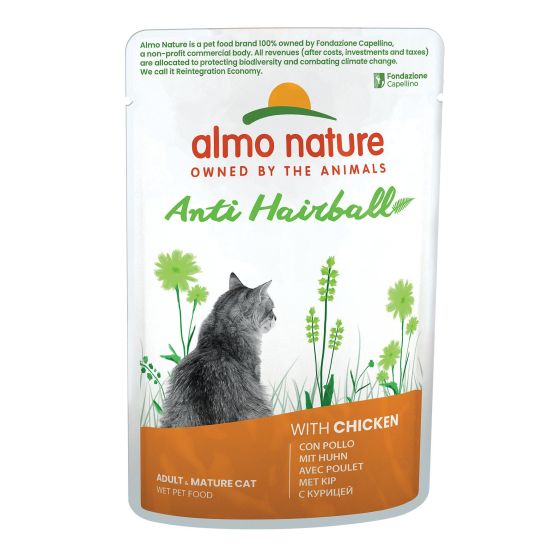 Almo Cat Sachet Anti hairball Poulet 30x70gr