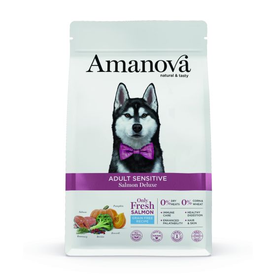 Amanova Dog Adult No Grain All Breeds Sensitive Salmon Deluxe 10kg