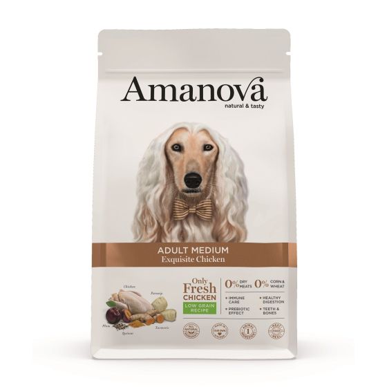 Amanova Dog Adult Low Grain Medium Exquisite Chicken 12kg