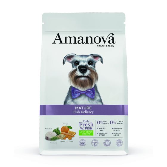 Amanova Dog Senior Low Grain All Breeds Fish Delicacy 2kg