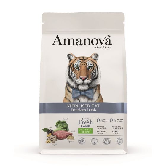 Amanova Cat Low Grain Sterilised Delicious Lamb 4kg