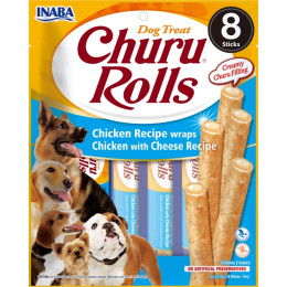 Inaba Dog Churu Rolls Chicken Cheese 8x12gr