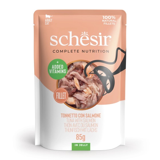 Schesir Cat Sachet 85g Thon avec Saumon