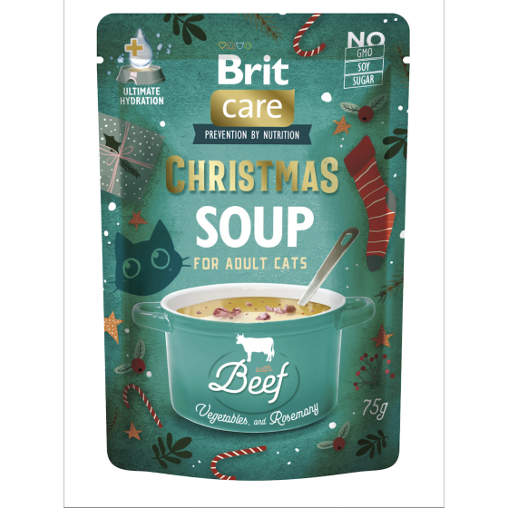 BRIT CARE Feline Adult Christmas Soup Boeuf 75gr