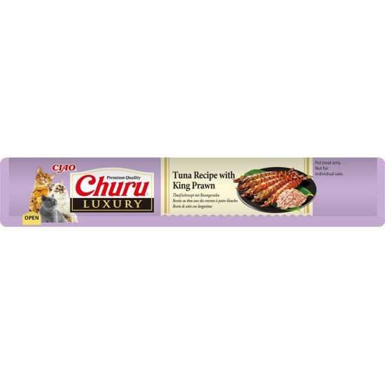 Inaba Churu Luxury Thon with King Prawn 4x14gr