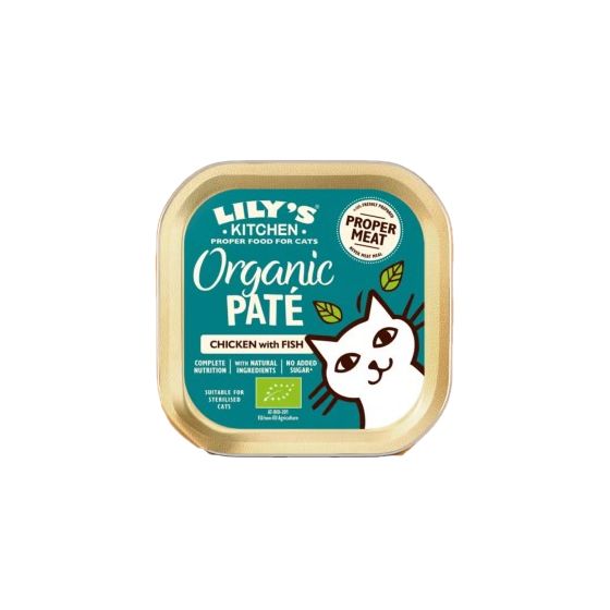 Lily's Kitchen Cat Paté Organic Poulet et Poissons 85gr