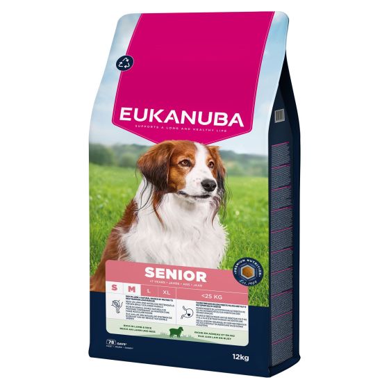 Eukanuba dog Senior S/M Lamb & Rice 12Kg