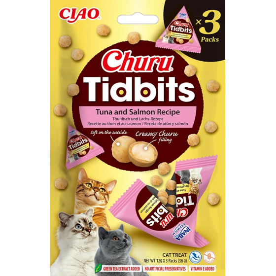 Inaba Churu Tidbits Cat Thon Salmon 3 x 12g