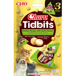 Inaba Churu Cat Treats – Chicken Dashi, 3 x 12g