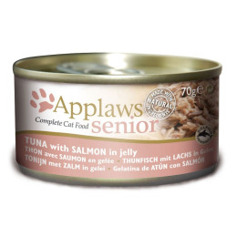 Canned aged cat food Applaws tuna and salmon 70gr