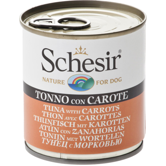 Schesir Dog Food – Tinned Tuna and Carrots, 285g