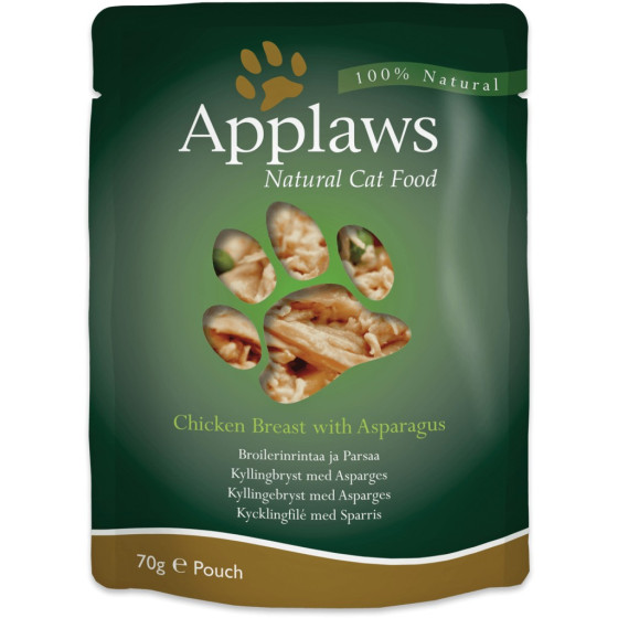Applaws chicken white & asparagus cat food in 70g sachet