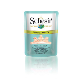 Schesir Cat Pouch 70g (clear soup), Tuna with sea bream