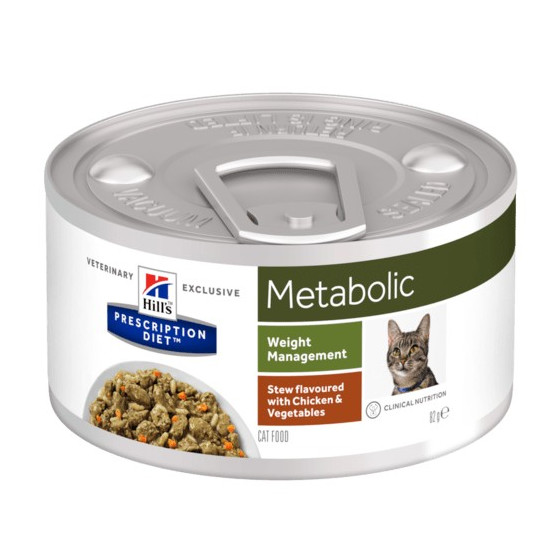 Prescription Diet™ Metabolic Feline Boite Mijoté Poulet Légumes 24x82gr