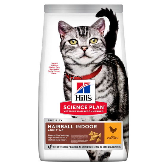 Hill's feline adult hairball indoor cat 3kg
