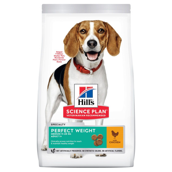 Hill's canine Perfect Weight Adult Medium 12kg