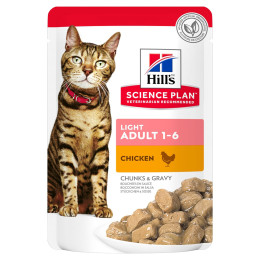 Hill's feline sachet Adult Light poulet 85g