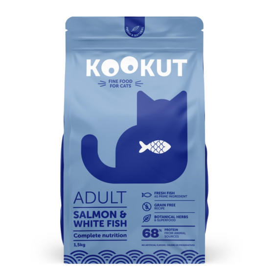 Kookut Cat Salmon & Fish Blc 1.5 kg