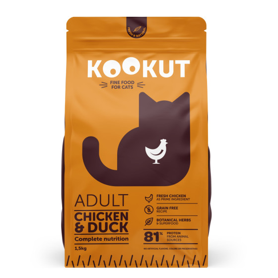Kookut Cat Chicken & Duck-1.5 kg