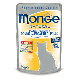 Monge Natural Cat Kitten Tuna&Liver 24x80g