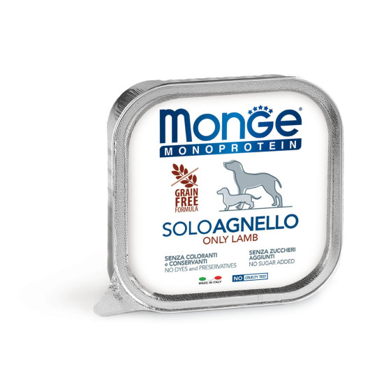 Monge Dog Monoprotein Pie Lamb 24x150g
