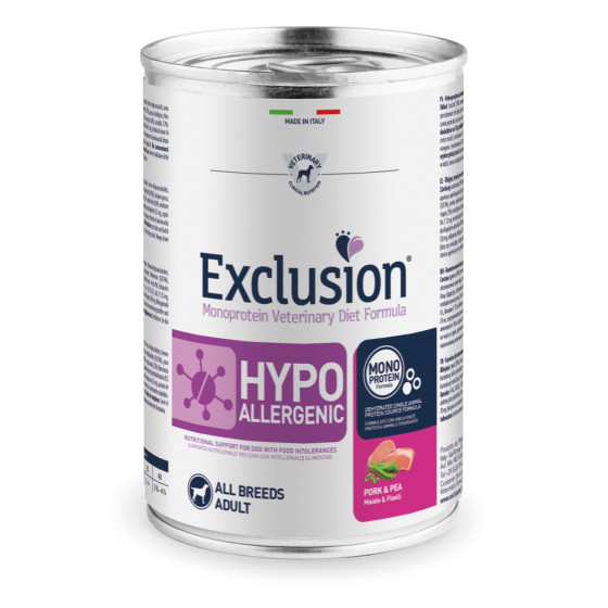 Exclusion Dog VET Hypo Adult All Br Pork  24x400g
