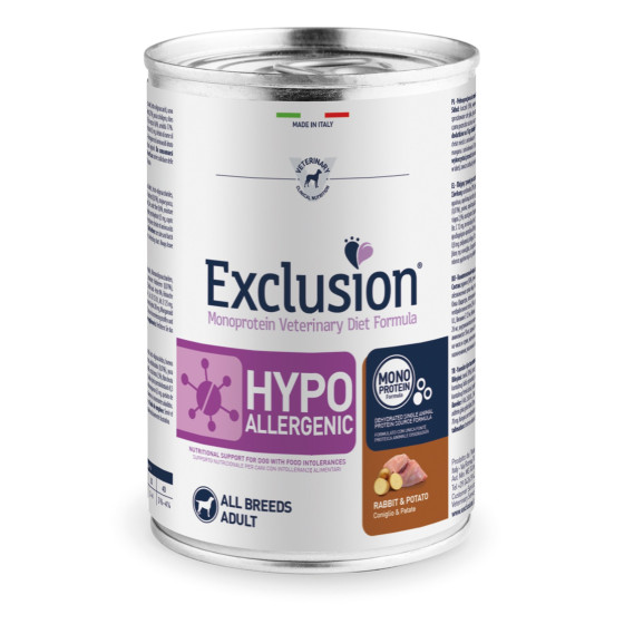Exclusion Dog VET Hypo Ad. All Br Rabbit 24x400g