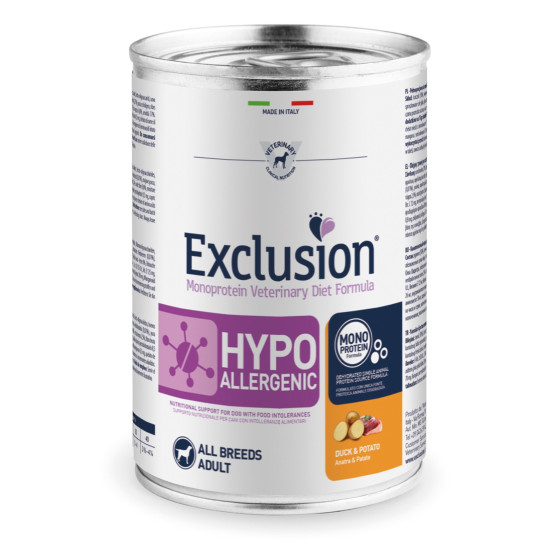 Exclusion Dog VET Hypo Adu. All Br. Duck 24x400g