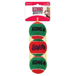 Kong Holiday Squeakair Tennis Ball M 3pcs Special Edition