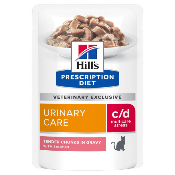 Prescription Diet™ Feline c/d™ Urinary Stress Saumon sachet 12x85g