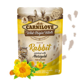 Carnilove Fel Kitten Rabbit & Calendula Sachet 24x85gr